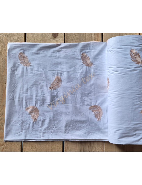 Material Textil Lenjerie de Pat Bumbac 100% Ranforce Brodat – Akfil Collection, Lățime 240 cm, 125 GSM 05
